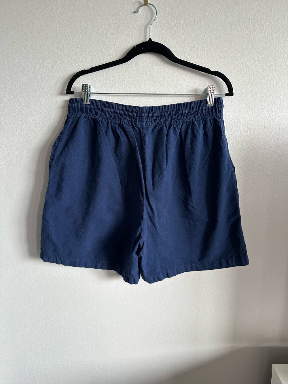 Erika & Co. Navy Drawstring Pull-On Cotton Shorts Women’s Large - Picture 4 of 7